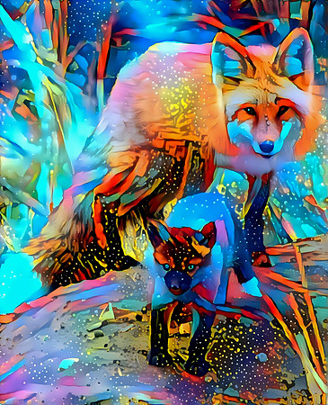 Old momma and kit