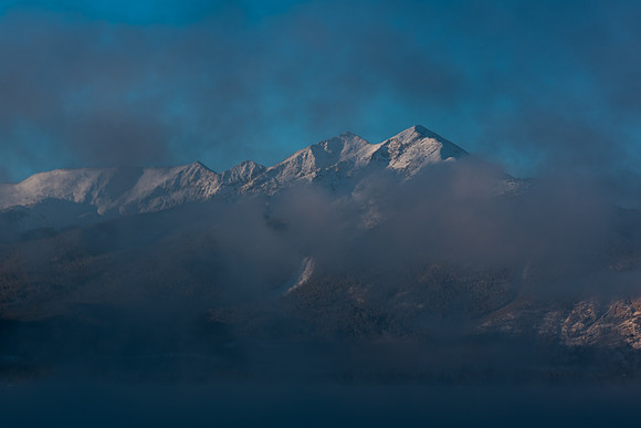 Peaks 1,2,3,4,5 Through the Clouds